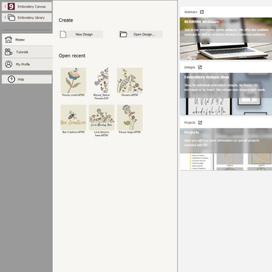 BERNINA Embroidery Software 9 Creator – For software newbies