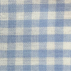 Tissu coton Vichy 5mm, bleu clair
