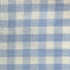 Tissu coton Vichy 5mm, bleu clair