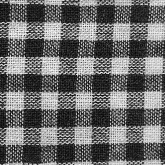 Tessuto di cotone Vichy 5mm, nero image number