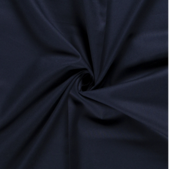 Tessuto di cotone uni, blu scuro image number