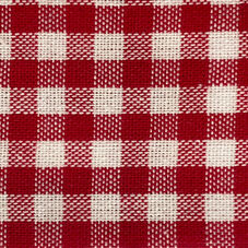 Tissu coton Vichy 5mm, rouge