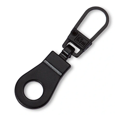 Fashion Zipper con occhiello - nero