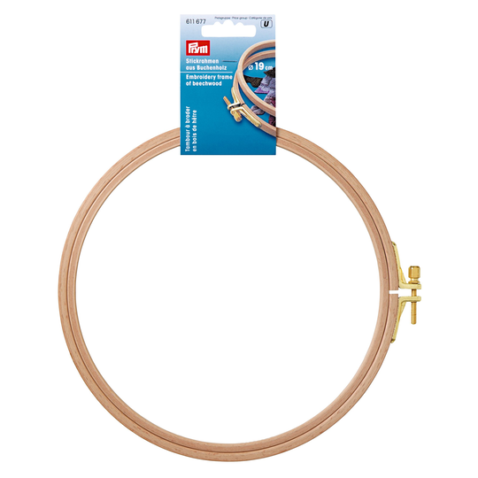 Light beech wood embroidery hoop with screw closure image number