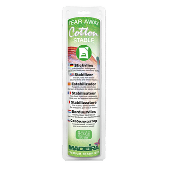 Madeira Cotton Stable embroidery backing, white