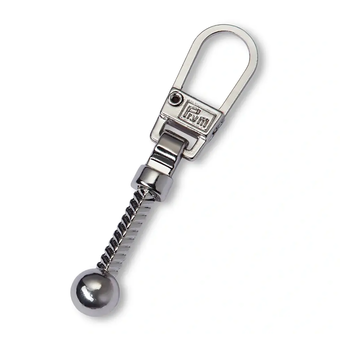Tirette Fashion-Zipper, tige-boule - argent&eacute;