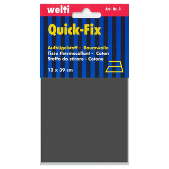 Flickstoff Quick-Fix fein, grau