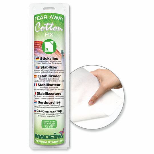 Madeira Cotton Fix embroidery backing, white image number