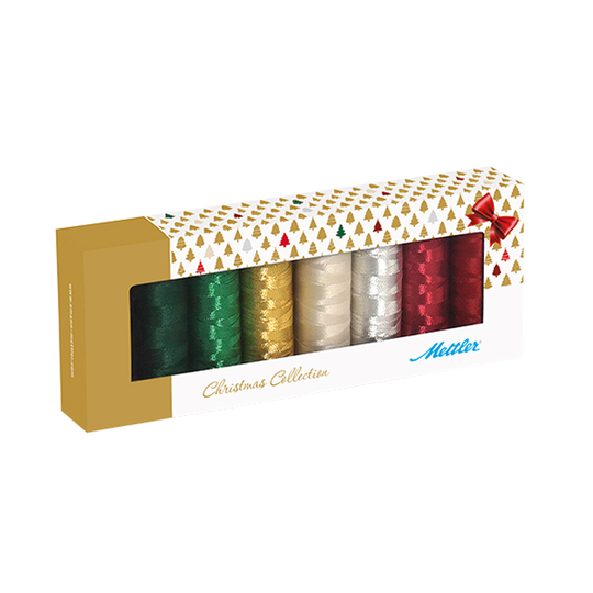 Sewing thread POLY SHEEN Metallic Christmas 8-piece Kit image number