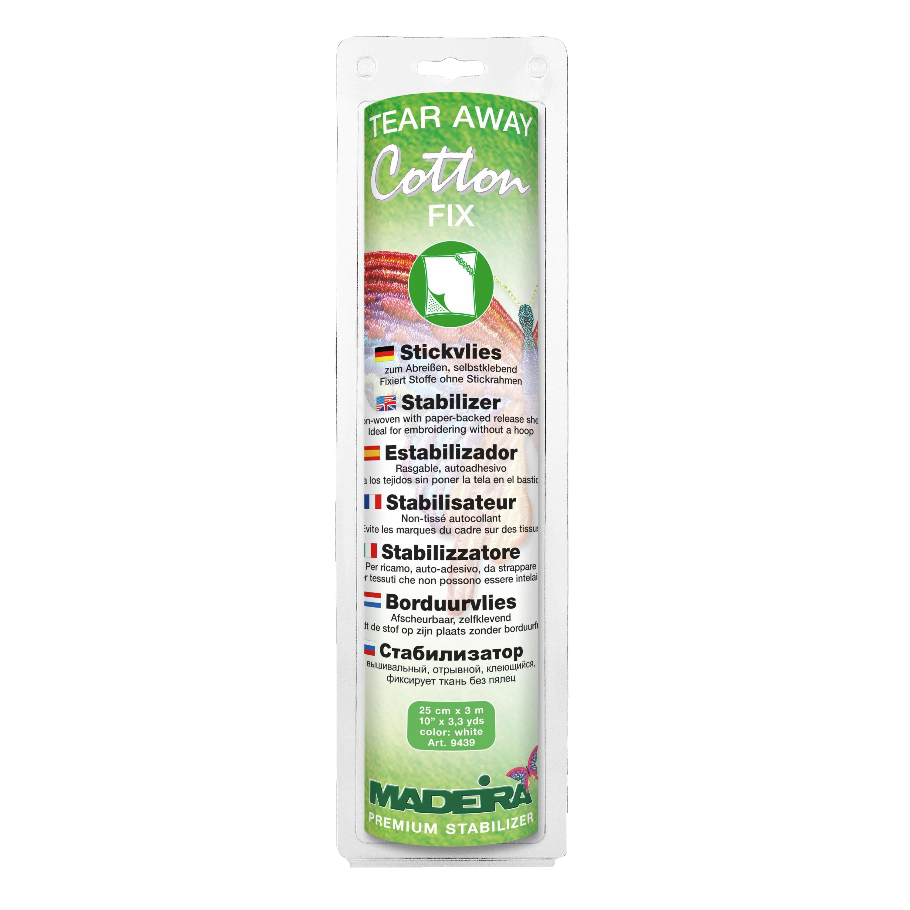 Stickvlies Madeira Cotton Fix, weiss